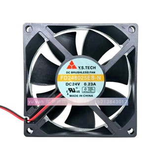 現貨速發全新Y.S.TECH元山FD248025EB-N 24V 0.23A 8CM8025變頻器散熱風扇
