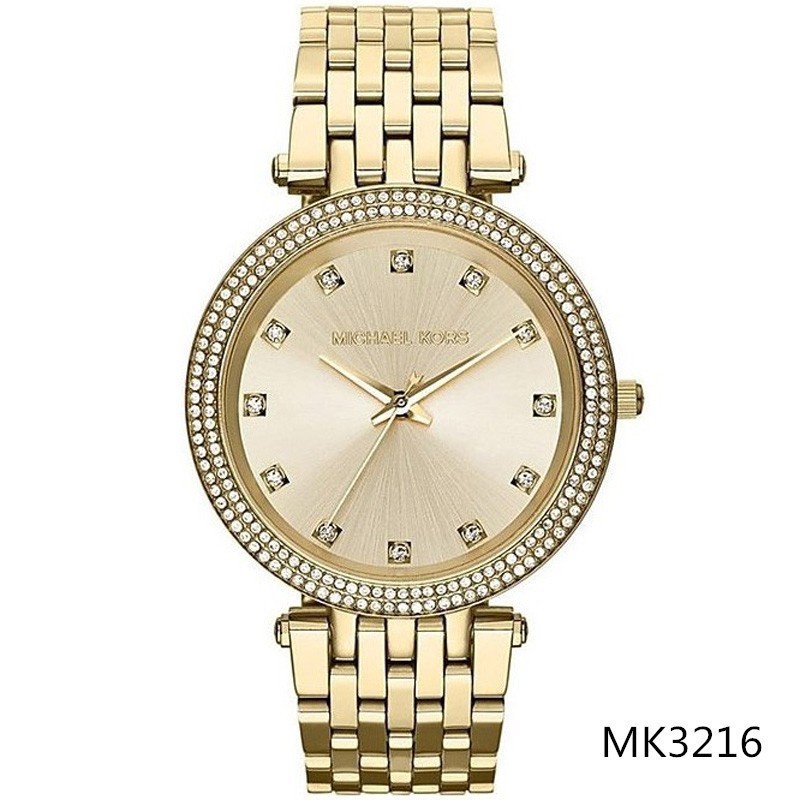 凯丽二手-新品上市MICHAEL KORS女錶 MK手錶 時尚鑲鑽超薄大錶盤石英錶MK32163217