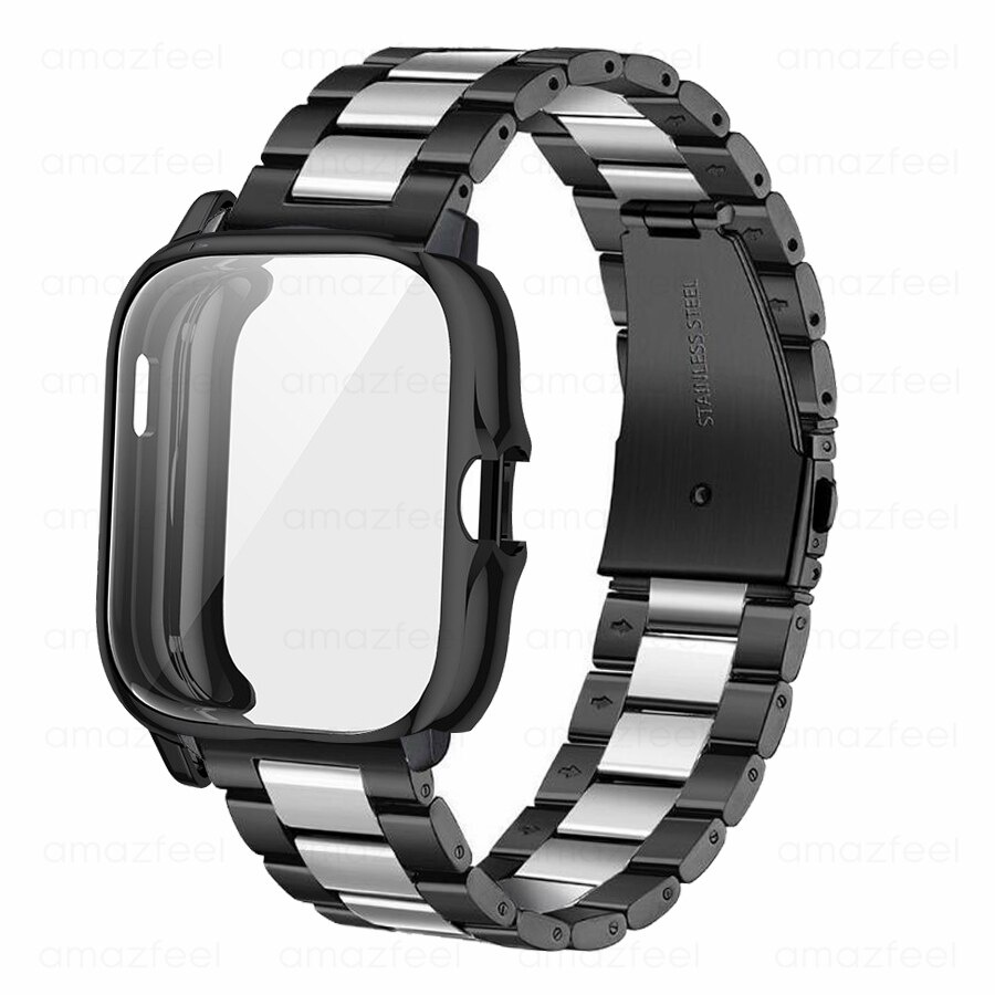 ❆華米米動青春版保護殼  金屬錶帶 華米GTS2手錶帶 硅膠防