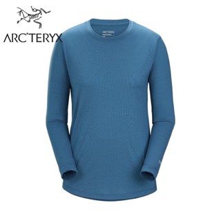【ARC'TERYX 始祖鳥 女 Lana羊毛長袖圓領衫《寧靜綠》】X000007434/排汗衣/長T