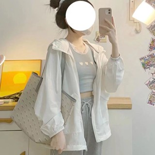 Luna精選&防嗮服💖夏季 超僊 棒球服 寬鬆 甜美 薄款 透氣 防曬衣 外套女 韓版 vibe風衣 百搭 顯瘦 防曬服