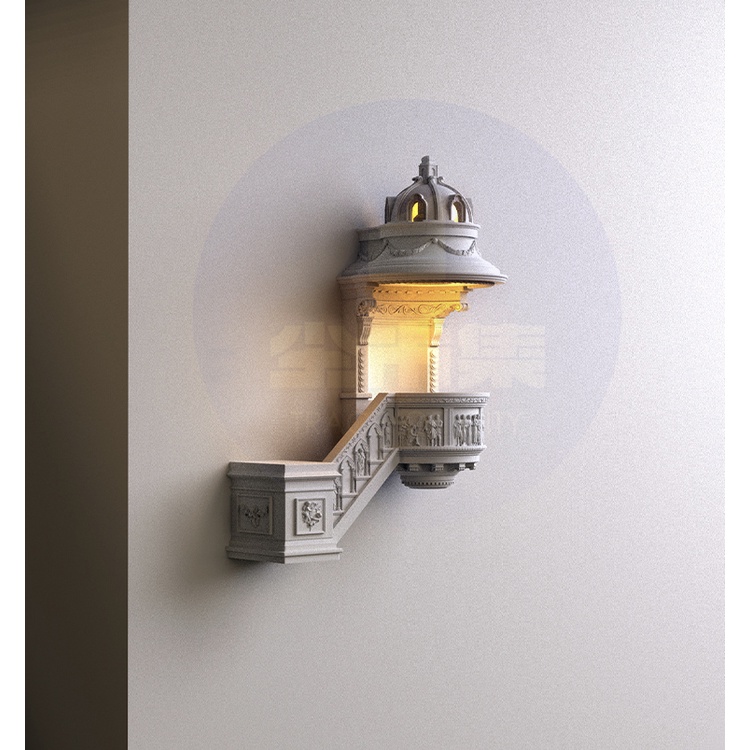 朝暮里 塵市集神壇走廊過道石膏燈嵌入式客廳墻角內嵌感應轉角壁燈氛圍燈