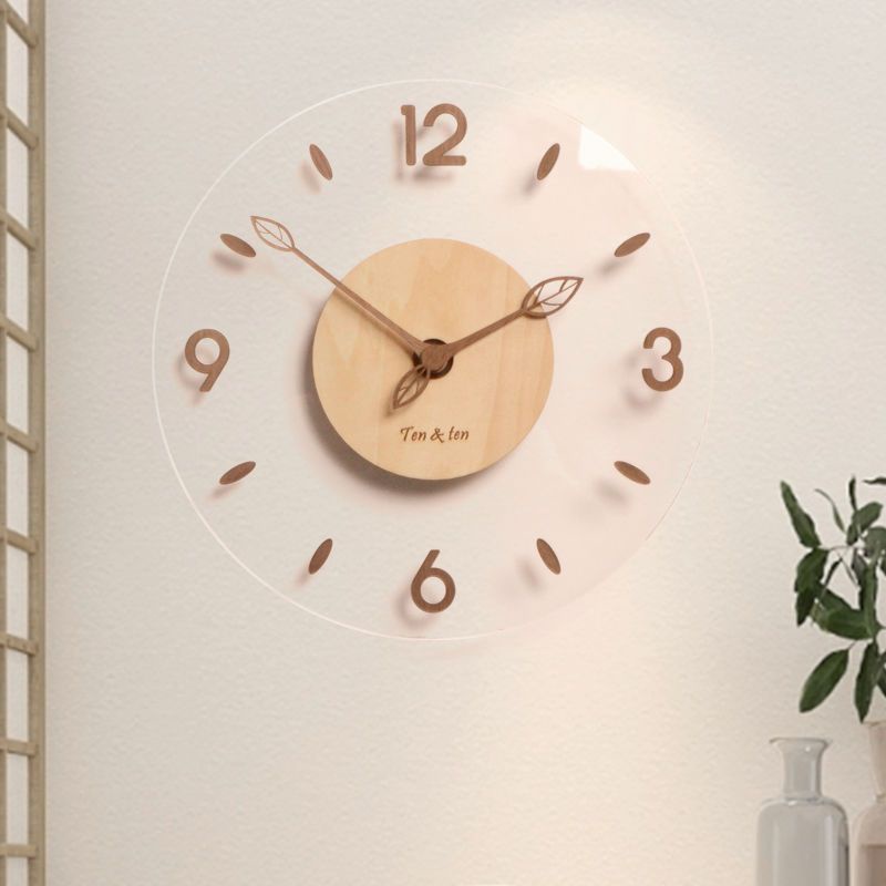 免運 透明時鐘 日本設計 北歐時鐘 創意時鐘 時尚掛鐘 透明掛鐘 靜音時鐘 贈送電池 無痕釘 木掛鐘