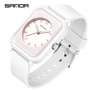 優品 2023 石英流行 SANDA 6127 手錶時尚百搭戶外防水方形女士手錶