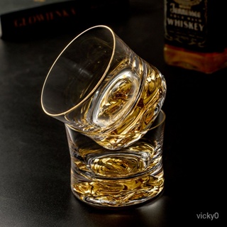 束腰威士忌月盞月球金山玻璃盃禮盒裝 水晶玻璃烈酒洋酒盃