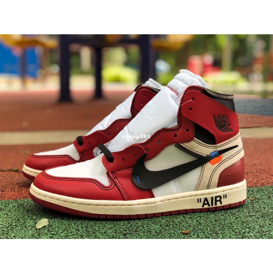 Air Jordan 1 x OFF-WHITE AJ1 OW 白紅芝加哥 縫補 減震 籃球鞋AA3834-101
