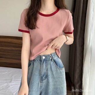 GP實拍 潮流衣服女 大尺碼寬鬆上衣 寬鬆上衣女 女生韓係衣服 韓版短袖上衣冰絲圓領短袖T恤女裝夏季新款修身簡約時尚顯
