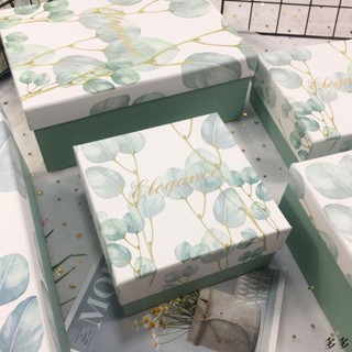 禮品盒👍禮盒禮品包裝盒ins簡約長方形燙金禮物盒 節日送禮伴手口紅鞋子盒