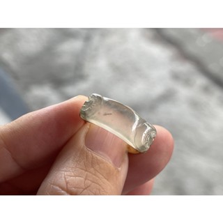 私有美品~a貨玻璃種玉牌14k金戒指