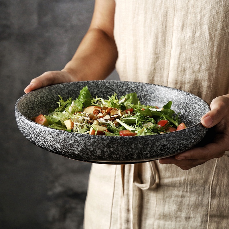 日式 餐具 深圓盤 陶瓷 菜盤子 創意 早餐盤 碟子 和風 家用 碗盤碟 套裝