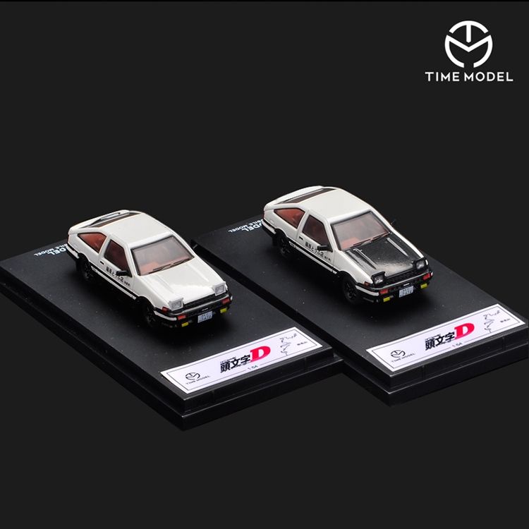 汽車模型1：64 跑車模型 現貨TM Time Micro 1:64 頭文字D 豐田AE86 合金汽車模型擺件