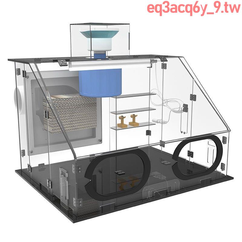 噴漆箱高達手辦手工模型上色工作臺密閉烤漆排氣扇抽風機柜噴涂箱 熱銷*精選特惠*