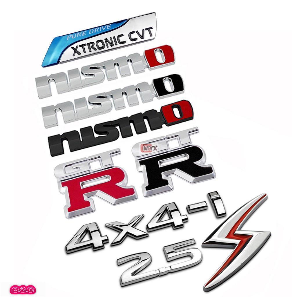 Myx車品適用於~適用於日產Nissan尼桑 字母Nismo GTR 2.5 4X4-i金屬車身貼車尾標側標 閃電車頭標