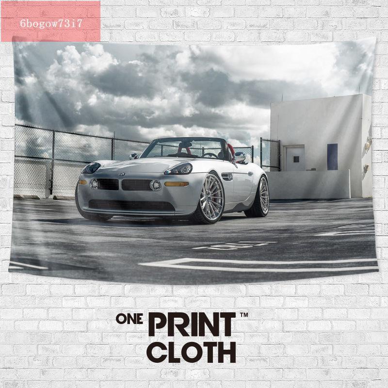 BMW寶馬Z8 E52經典德系跑車自媒體工作室裝飾畫背景墻布海報掛布（bogow印花)