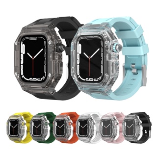 ♚運動錶帶錶殼套裝 適用Apple Watch 8代 7 矽膠錶帶 iWatch