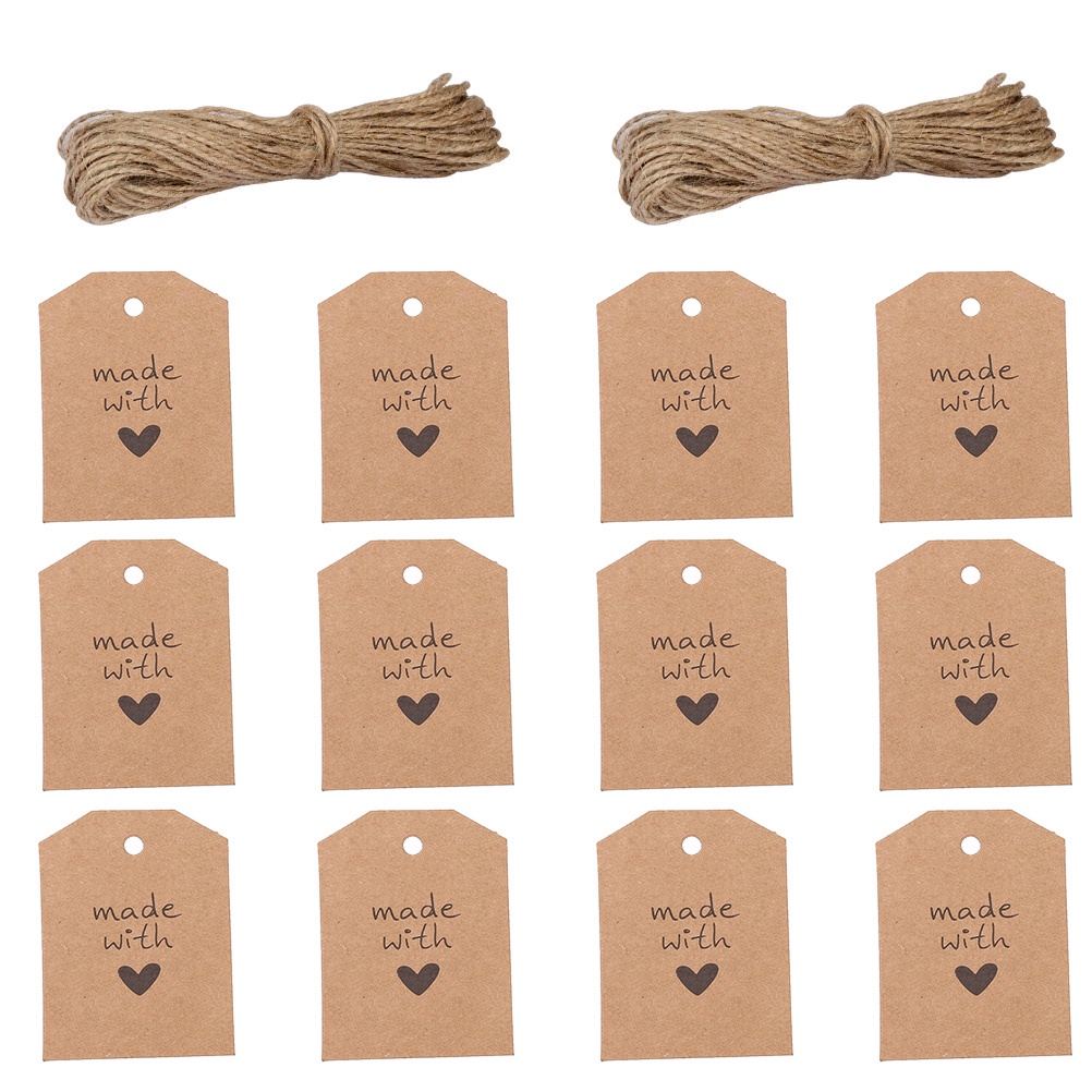 Kraft Paper Gift Tags Wedding Packaging Labels Candy Box Lab