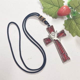 S聖安妮天主教聖物「獨賣品」7.9公分聖神十字架雙色鑰匙扣/項鍊/單墜