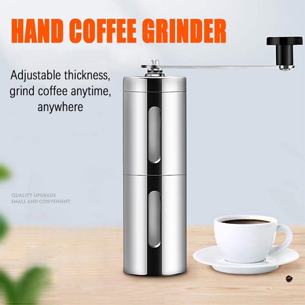 Manual Coffee Grinder Conical Burr Mill Bean Hand Grinder Po