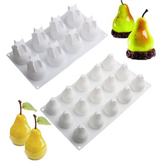 【品質好貨】 3D立體梨子水果法式慕斯蛋糕模具模翻糖矽膠模DIY義大利甜點