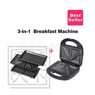 3 type Sandwich Maker breakfast Machine Panini Toaster Waffl