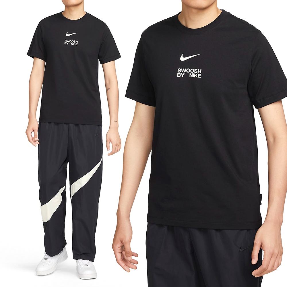 Nike NSW TEE BIG SWOOSH LBR 男 黑 基本款 LOGO 運動 休閒 短袖 FD1245-010