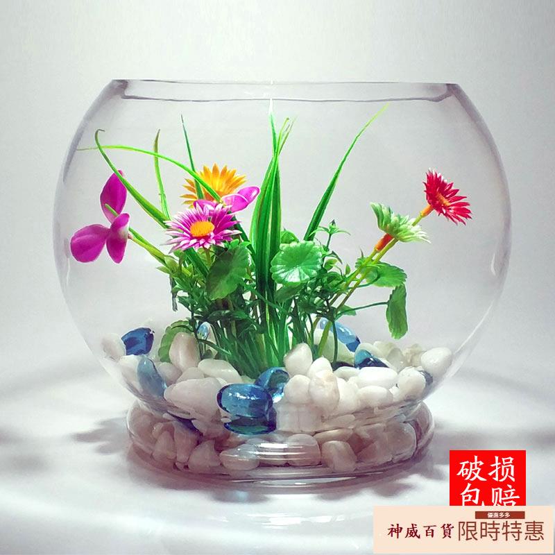 小圓魚缸造景套餐裝飾仿真水草擺件微型小魚缸假水草塑料綠植全套【神威百貨】