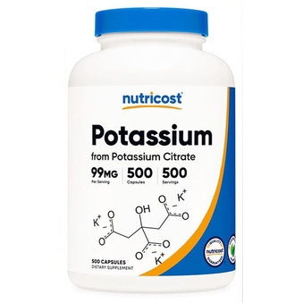 ‍💕臺灣熱賣 美國 Nutricost 檸檬痠鉀 Potassium Citrate鉀元素 99mg*500粒/瓶