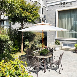 免運熱賣 ✨包郵別墅遮陽傘花園遮陽庭院傘2米7抗風戶外遮陽棚沙灘中柱太陽傘