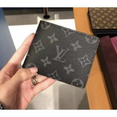 二手Louis Vuitton LV M62294 Slender 經典花紋雙折短夾黑 有現貨