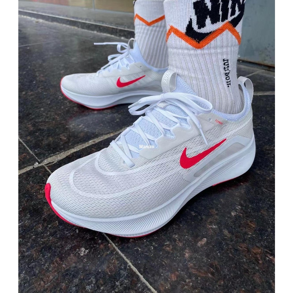 Nike Zoom Fly 4 白紅 百搭 碳板 跑步鞋 男款 CT2392-006