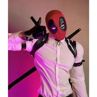 漫威 死侍2 Deadpool 頭盔 面具 萬聖節 cosplay 男頭套 影視周邊 面罩 表演 變裝道具