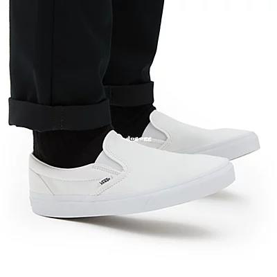 Vans Slip-On 白色 全白 懶人鞋 小白鞋休閒百搭時尚滑板鞋 VN000EYEW00男女鞋
