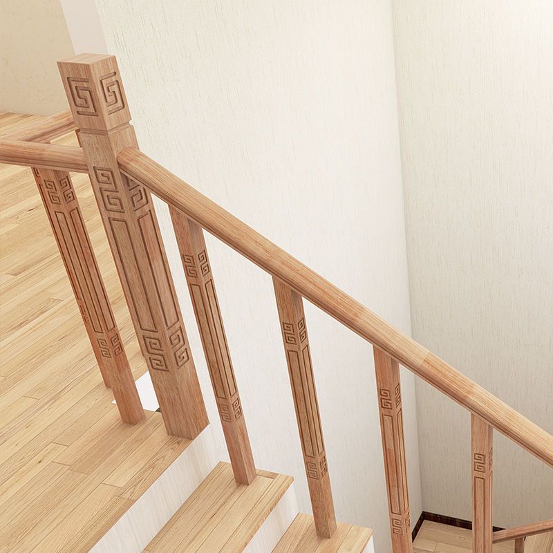 奇步現代新中式實木樓梯扶手立柱陽臺自裝環保原木簡約實木立柱