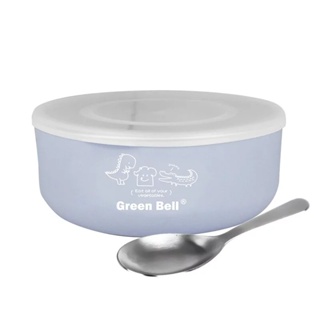 綠貝Green Bell 304兒童抗菌不銹鋼碗組-藍 墊腳石購物網