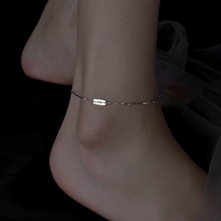 🌿SUN-飾品 | 腳鏈| 純銀925鍍銀luck腳鏈女2022年新款簡約ins足飾網紅腳飾韓式足鏈腳環潮