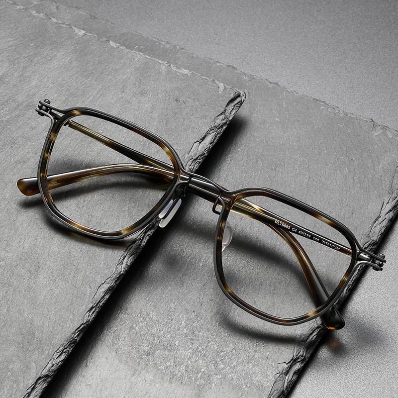 手工板材眼鏡框Tavat同款RLT5865方形復古配防藍光近視眼鏡架工廠直銷中性無logo尚宏眼鏡