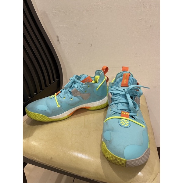 Adidas 籃球鞋 Harden Vol 6代 男鞋 哈登 大鬍子 包覆 螢光黃 藍 橘 二手