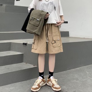 日係工裝短褲男女 夏天 新款休閒五分褲 寬鬆短褲 顯瘦ins 情侶短褲 機能短褲 休閒短褲女 工作短褲男 工裝五分褲