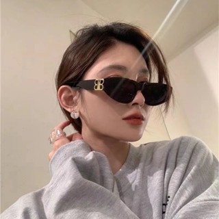 【貝迪】新潮網紅歐美風小框雙B街拍超黑ins簡約復古墨鏡運動街拍太陽鏡