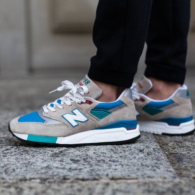 New Balance M998CSB 美國製 M998 灰天 藍綠 麂皮 男女鞋 慢跑鞋 運動 休閒 百搭