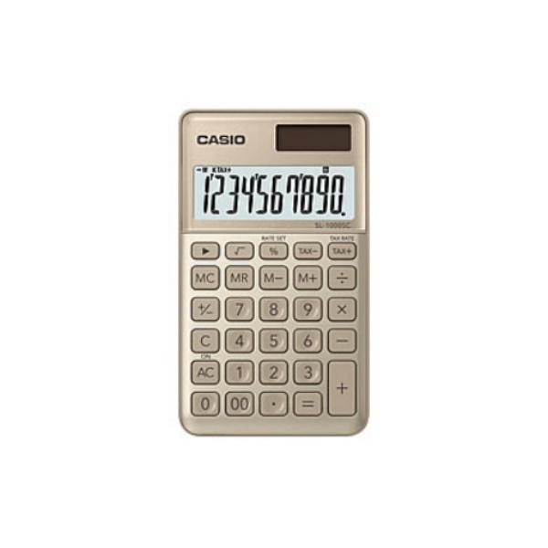 CASIO 卡西歐 時尚棉花糖 計算機攜帶型SL-1000SC-GD 墊腳石購物網