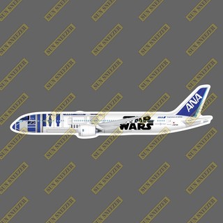 ANA 全日空 787 星際大戰 STAR WAR 擬真民航機3M貼紙 尺寸165mm