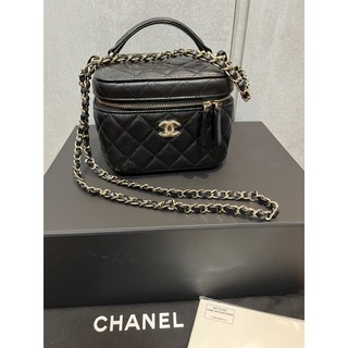 （售出）Chanel vanity case with handle 化妝包