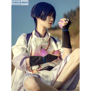 萬聖節服裝 原神cos服 過往白衣散兵pv服裝 cosplay少年散兵男女和風C服和服 二次元表演服 動漫周邊 假髮