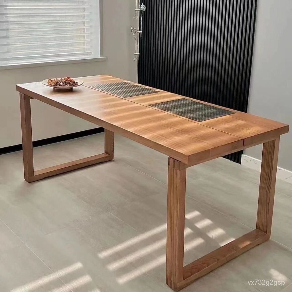 新品/促銷 IKEA同款莫比恩傢用餐桌白蠟木實木飯桌簡約高端客廳輕奢長條書桌