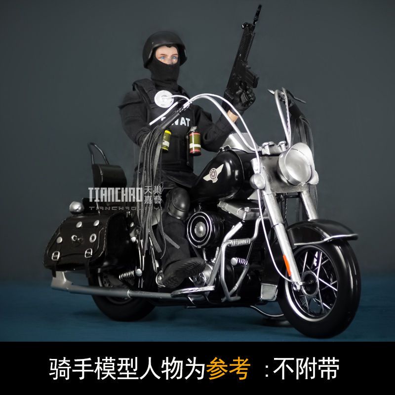 【熱銷免運】哈雷肥仔金屬鐵藝機車摩托車模型禮物1/6裝飾禮品可搭配12寸人偶機車模玩 男生禮物 機車男孩 機車模型