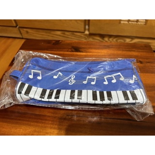藍色音符琴鍵琴音悠揚筆袋有提帶鋼琴音樂文具袋