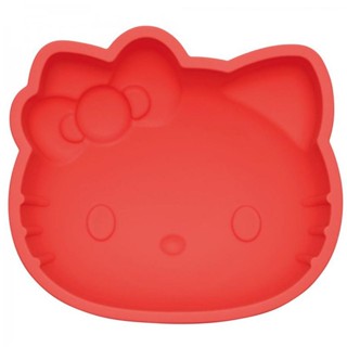 【現貨】小禮堂 Hello Kitty 造型矽膠蛋糕模型 1080ml (紅大臉款)