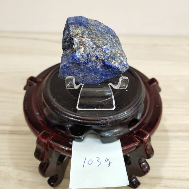 青金石 +架 原礦 天然 水晶 原石 礦物  標本 教學 消磁石 能量石 玉 擺飾 藝術品 風水  魚缸 擺件