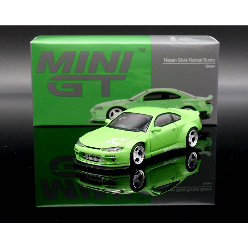 【MASH】現貨特價 Mini GT 1/64 Nissan Silvia Pandem (S15) 綠 右駕 #500